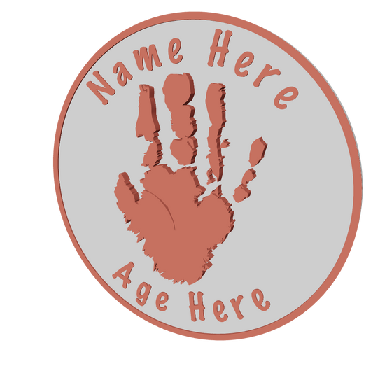 Personalised 3D Child Handprint Standing Plaque