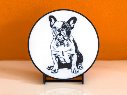 French Bulldog Dog Coaster | Black & White