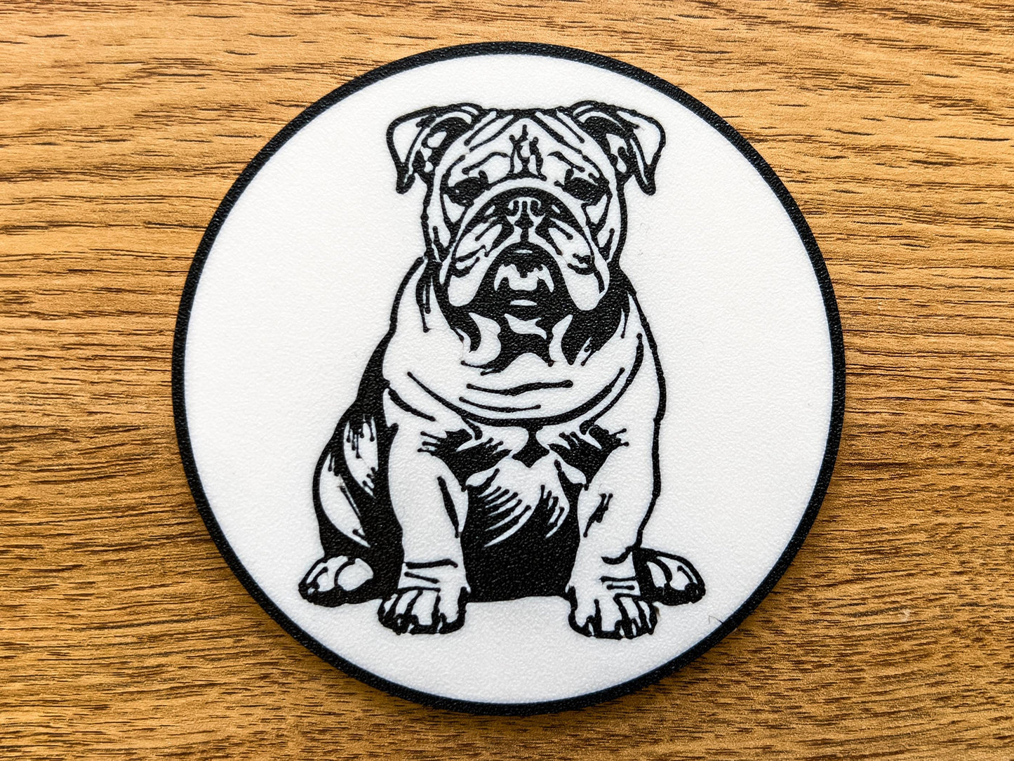 Bulldog Dog Coaster | Black & White