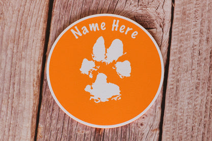 Personalised Dog Paw Print Coaster | 7x Colours