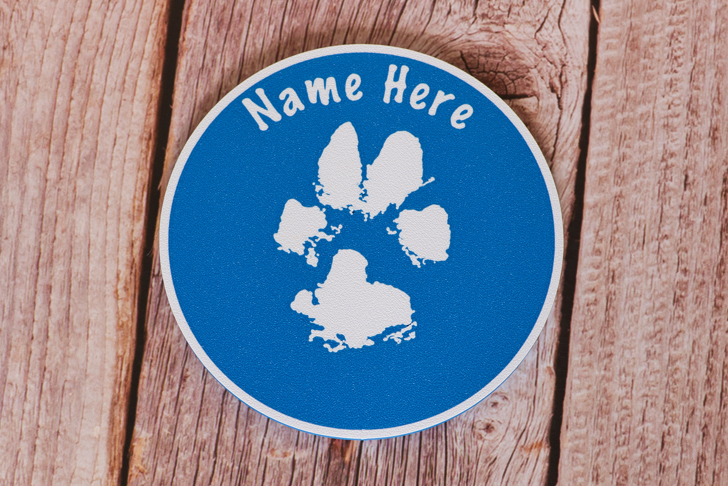 Personalised Dog Paw Print Coaster | 7x Colours