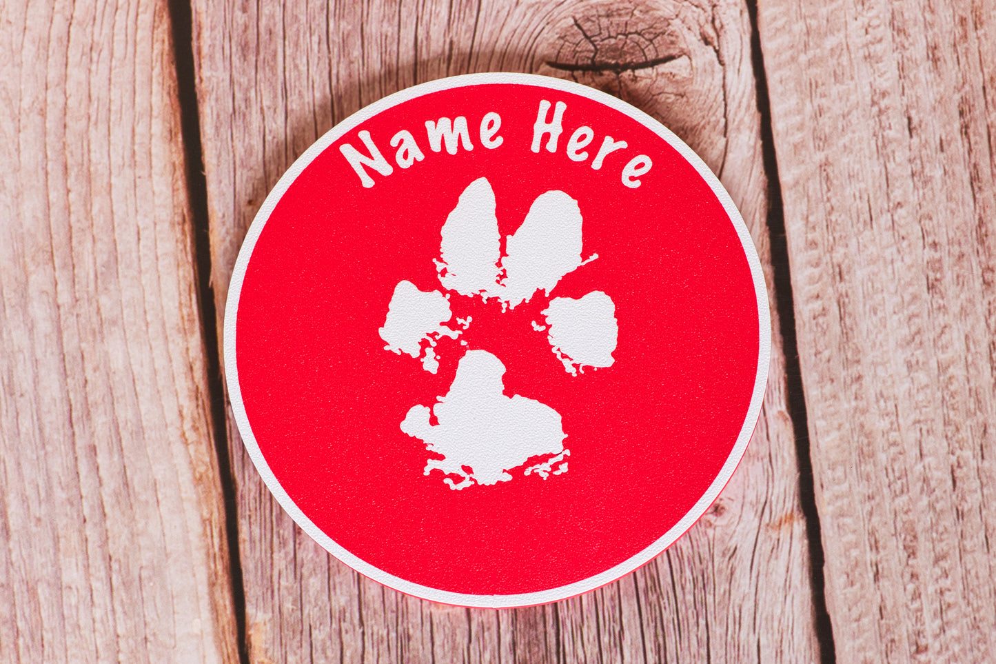 Personalised Dog Paw Print Coaster | 7x Colours