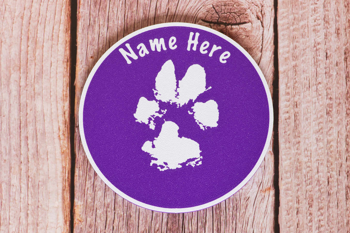 Personalised Dog Paw Print Coaster | 7x Colours