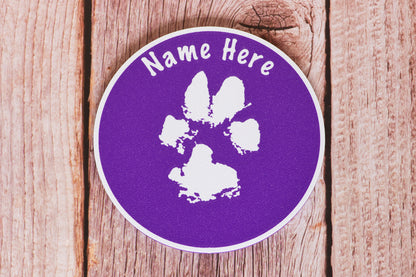 Personalised Dog Paw Print Coaster | 7x Colours