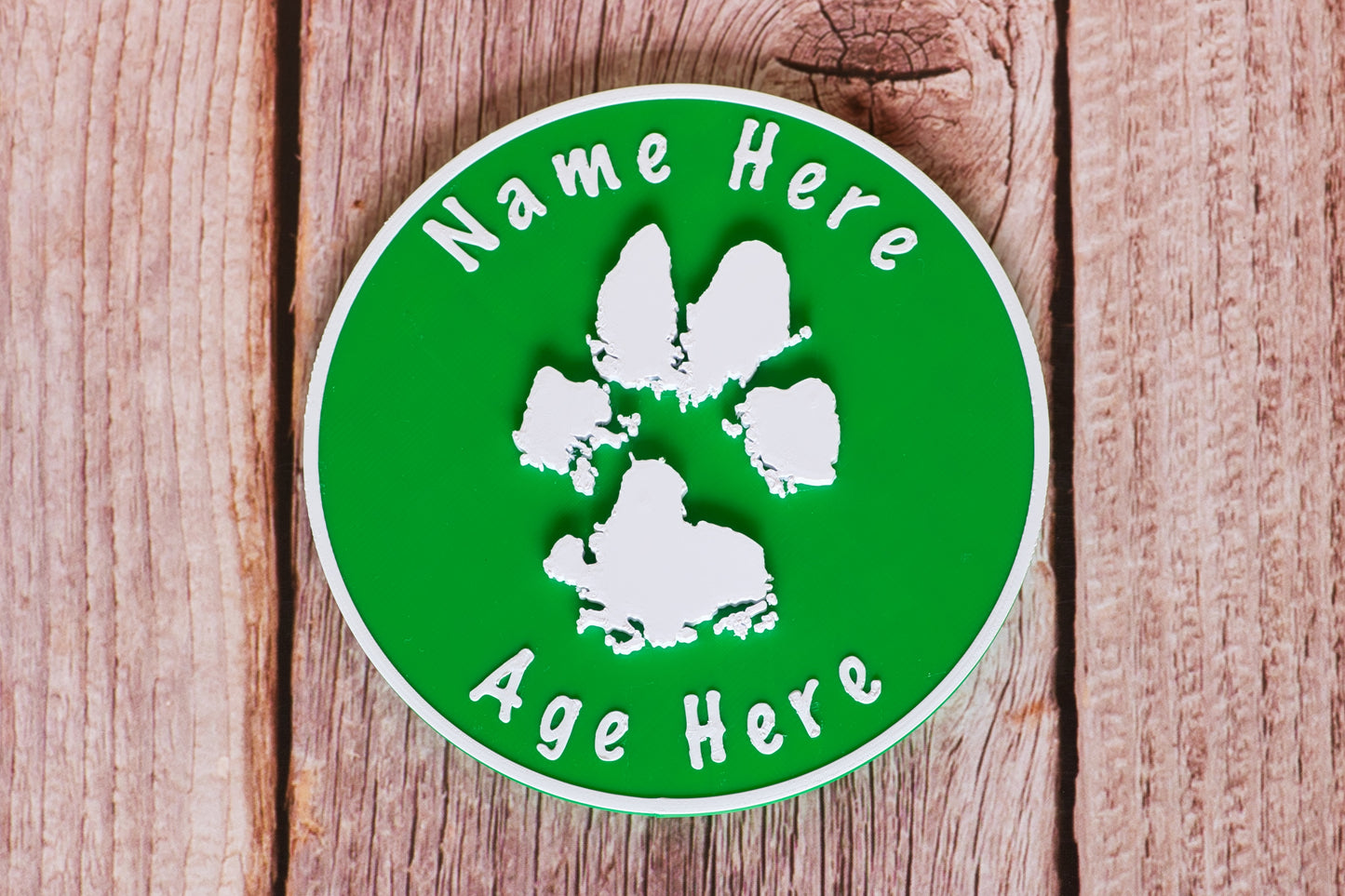 Personalised 3D Dog Paw Print Standing Plaque