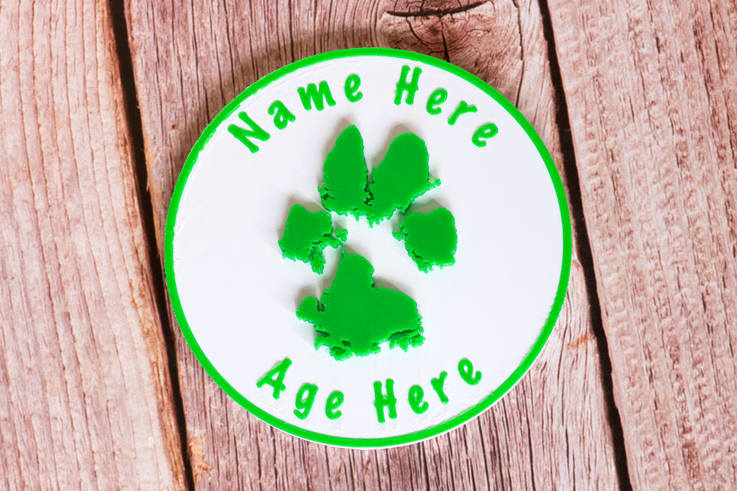 Personalised 3D Dog Paw Print Standing Plaque