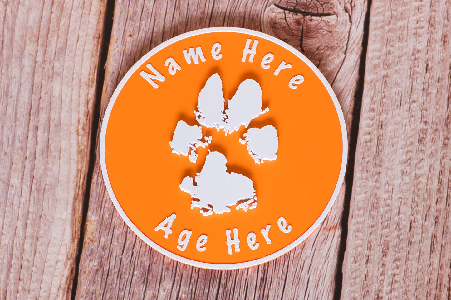 Personalised 3D Dog Paw Print Standing Plaque