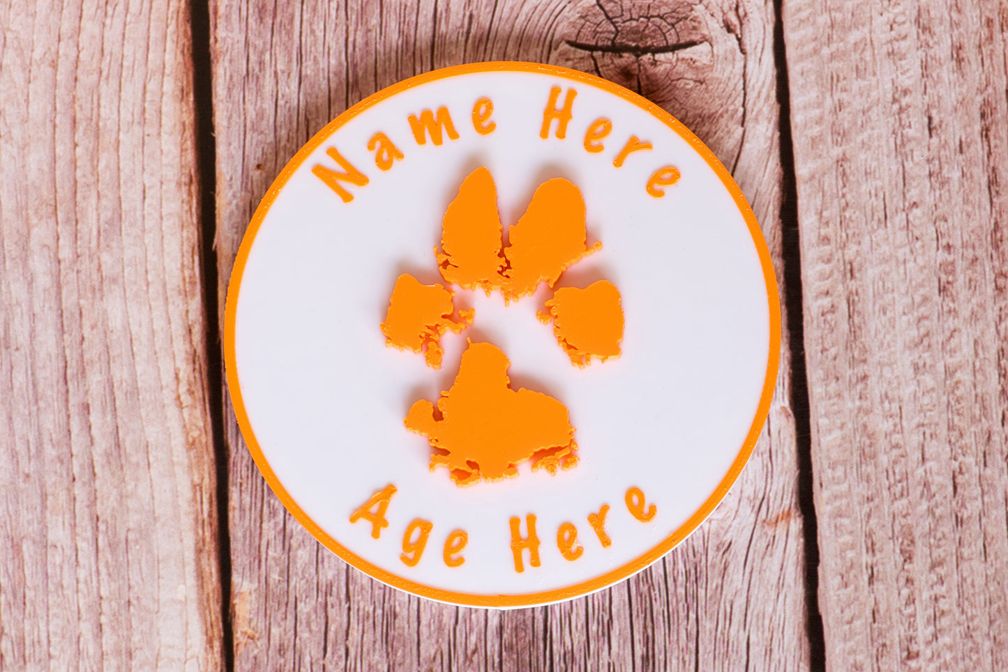 Personalised 3D Dog Paw Print Standing Plaque