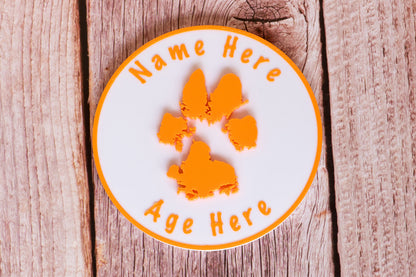 Personalised 3D Dog Paw Print Standing Plaque