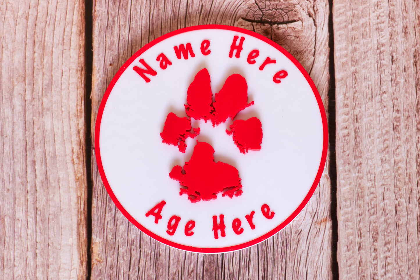 Personalised 3D Dog Paw Print Standing Plaque