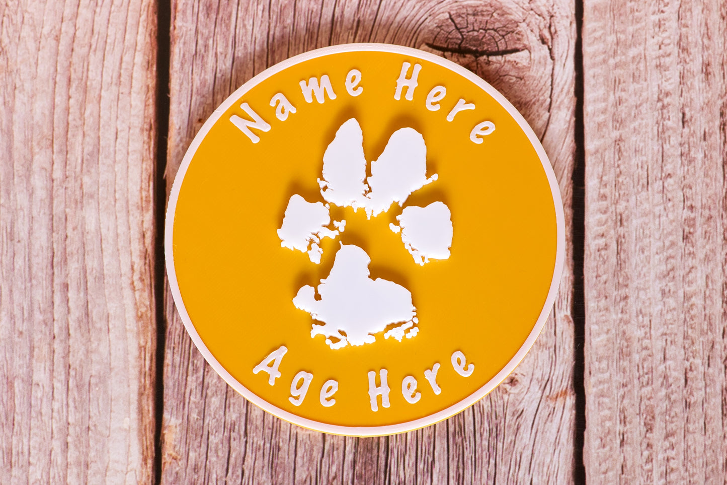 Personalised 3D Dog Paw Print Standing Plaque