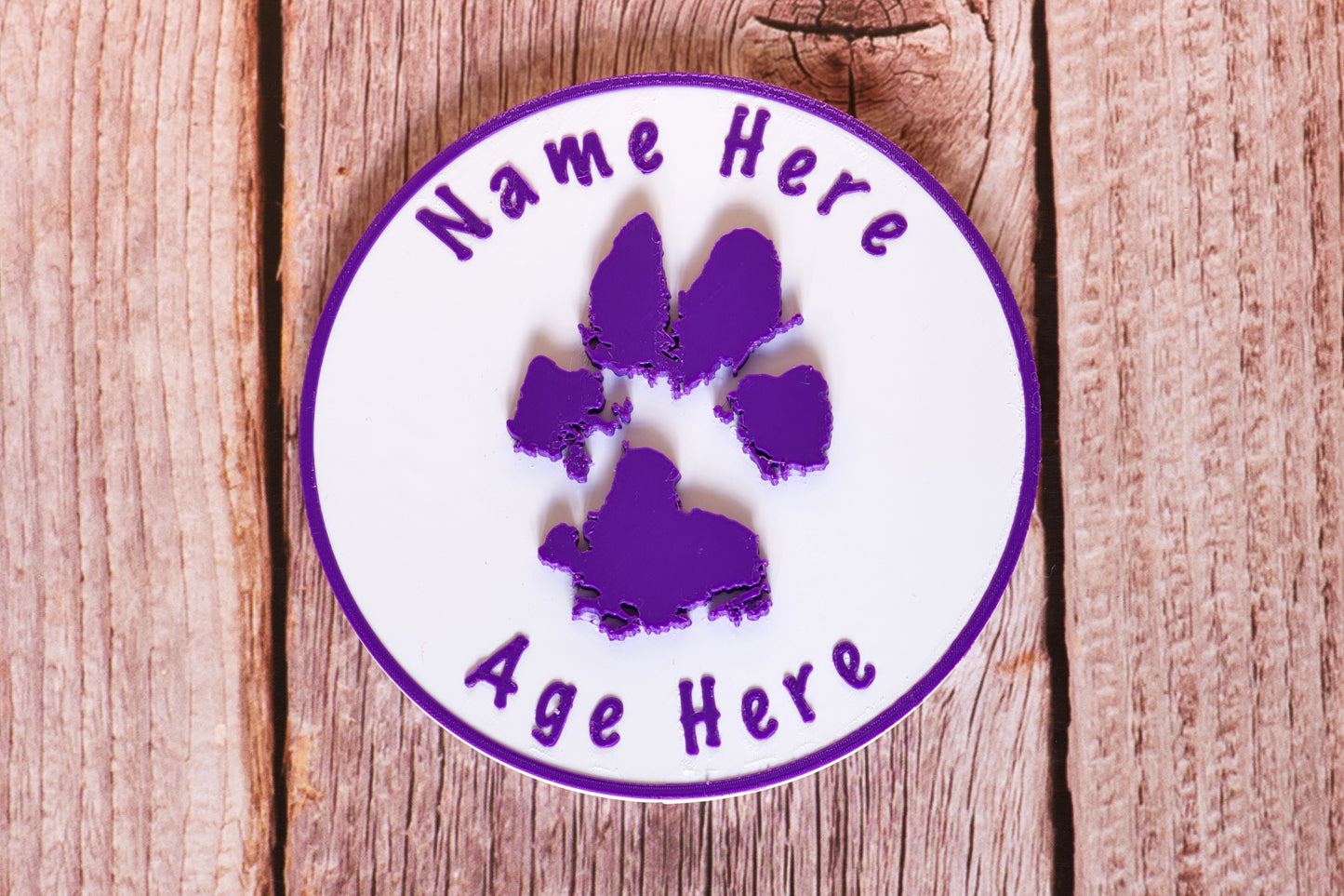 Personalised 3D Dog Paw Print Standing Plaque
