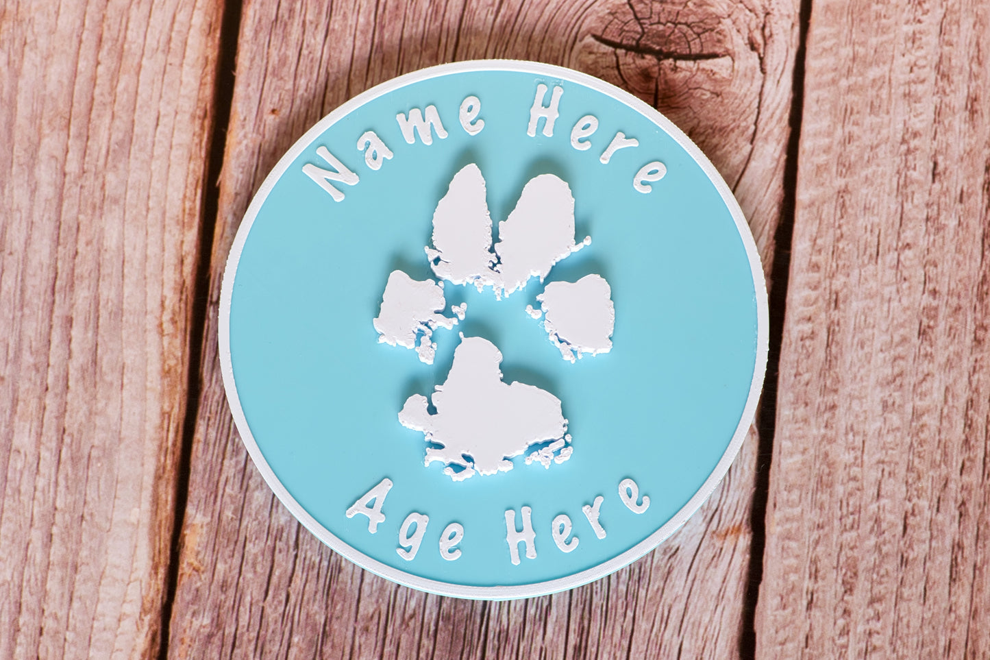Personalised 3D Dog Paw Print Standing Plaque