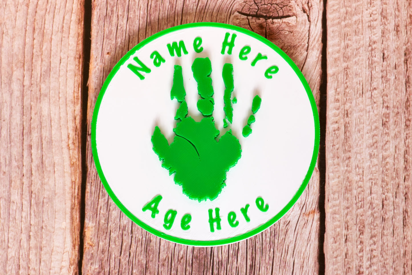 Personalised 3D Child Handprint Standing Plaque