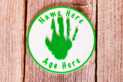 Personalised 3D Child Handprint Standing Plaque