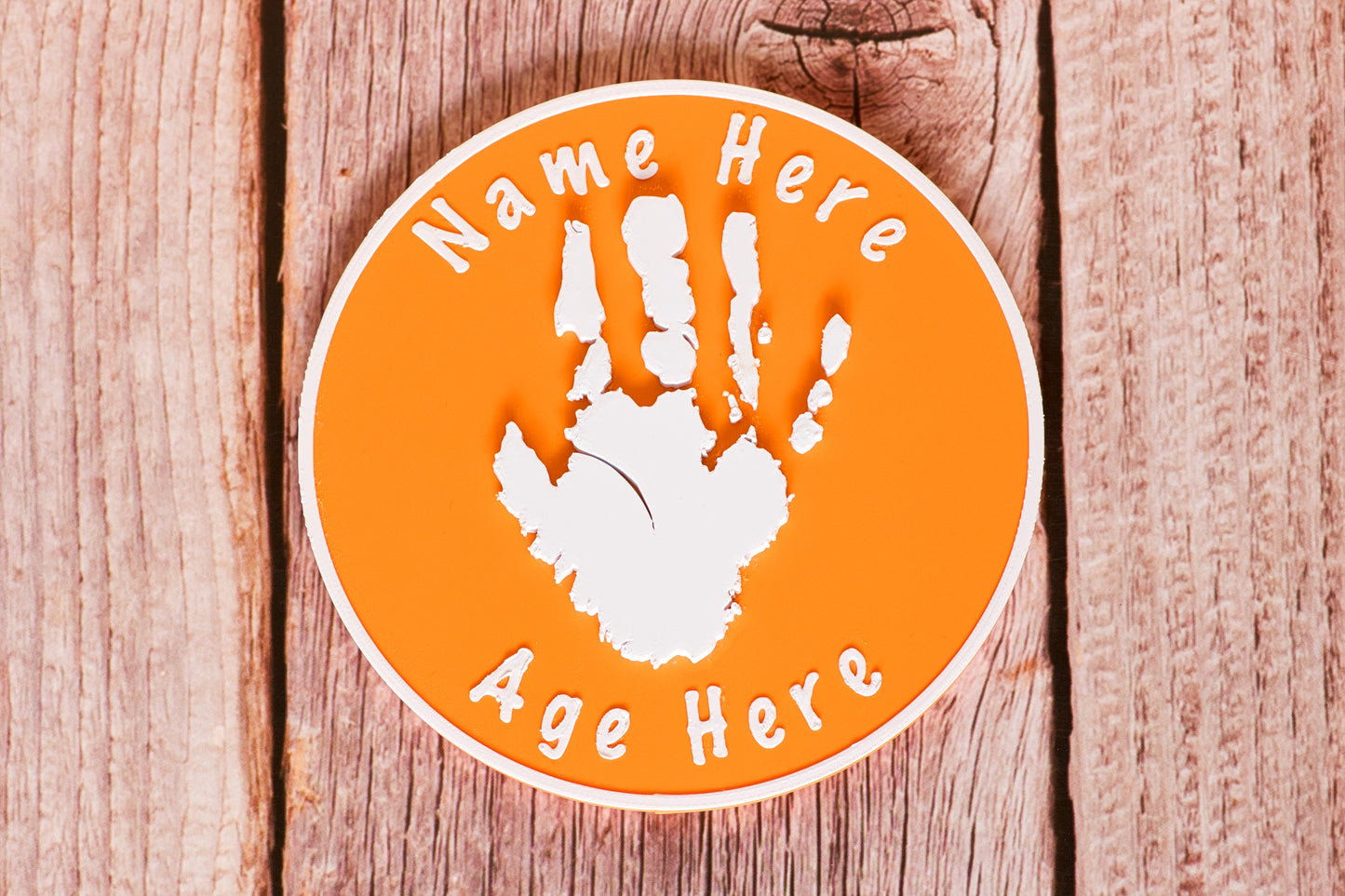 Personalised 3D Child Handprint Standing Plaque