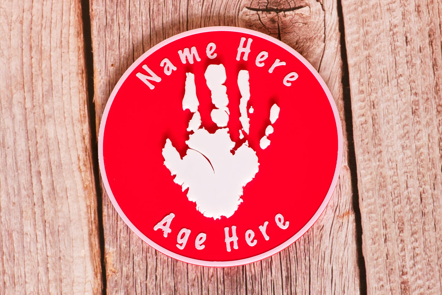 Personalised 3D Child Handprint Standing Plaque