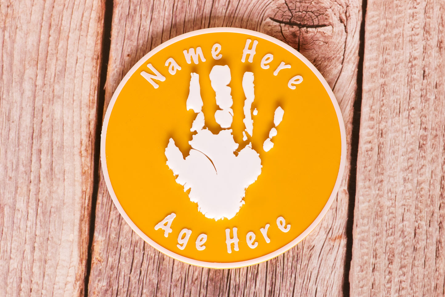 Personalised 3D Child Handprint Standing Plaque