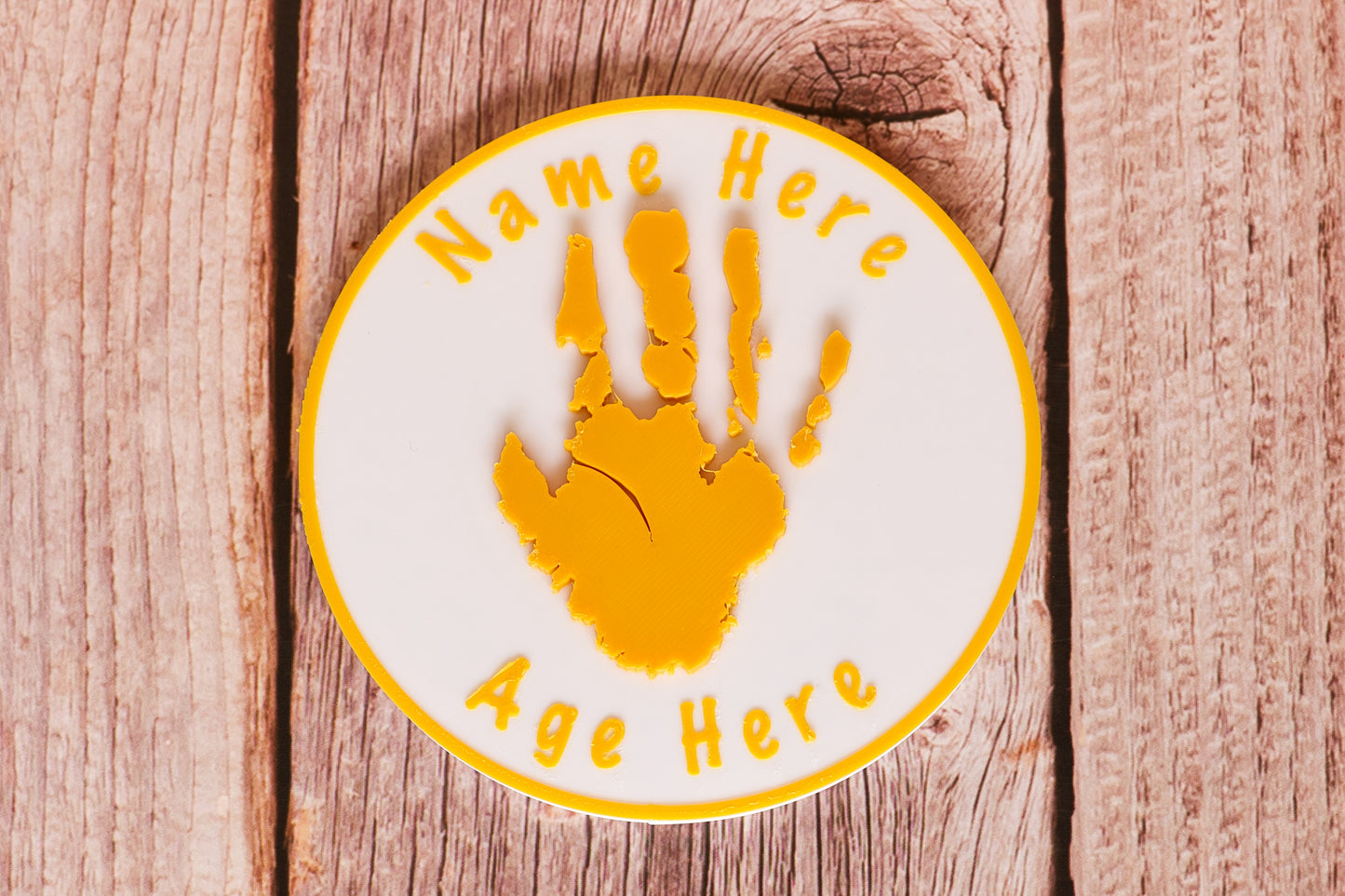 Personalised 3D Child Handprint Standing Plaque