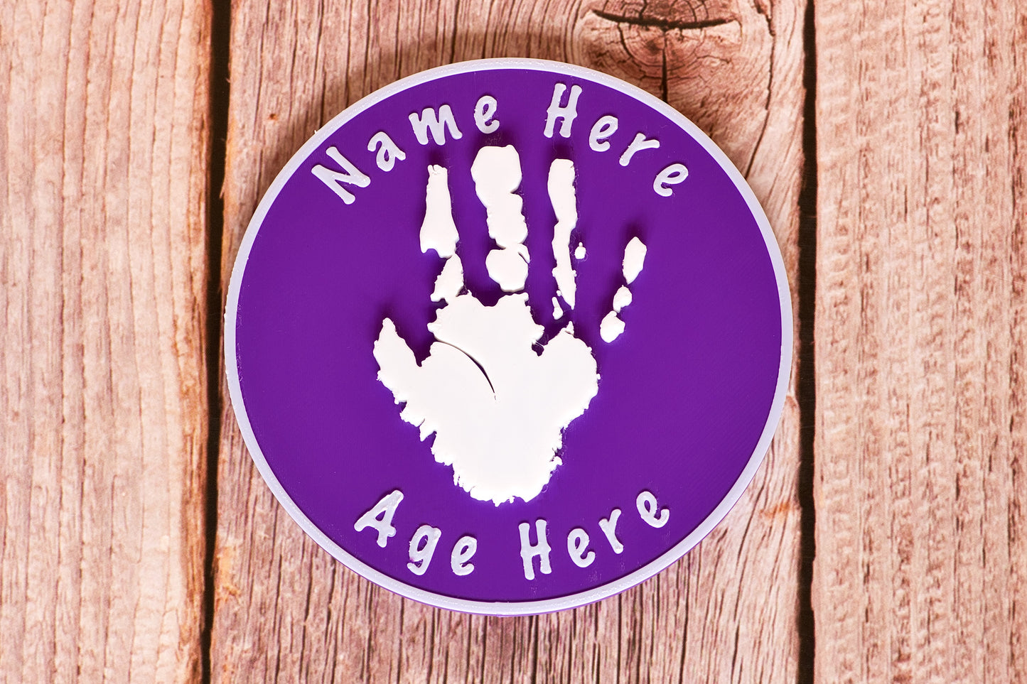 Personalised 3D Child Handprint Standing Plaque