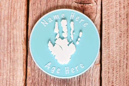 Personalised 3D Child Handprint Standing Plaque