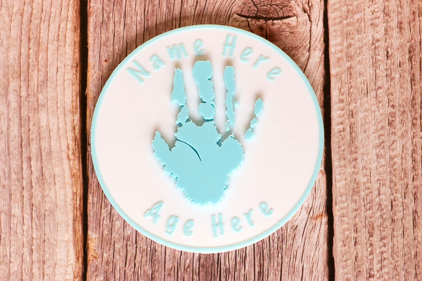 Personalised 3D Child Handprint Standing Plaque