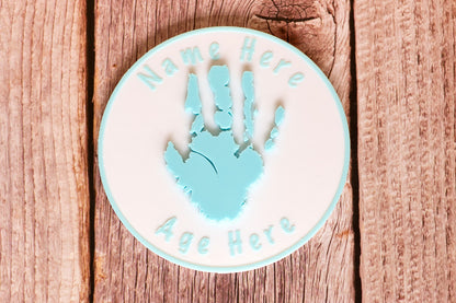 Personalised 3D Child Handprint Standing Plaque