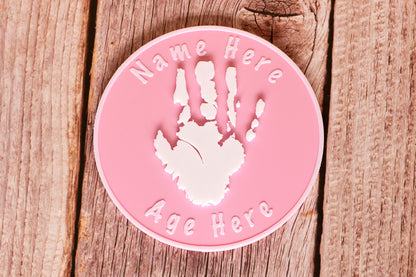 Personalised 3D Child Handprint Standing Plaque
