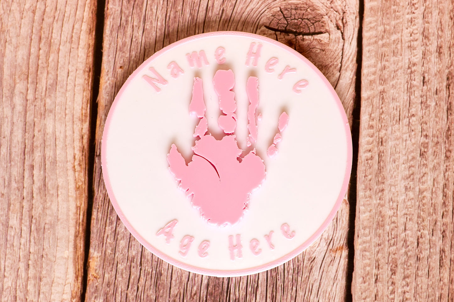 Personalised 3D Child Handprint Standing Plaque