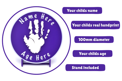 Personalised 3D Child Handprint Standing Plaque
