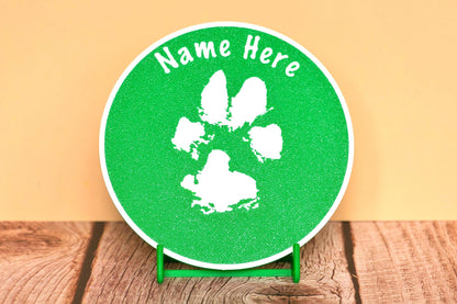 Personalised Dog Paw Print Coaster | 7x Colours