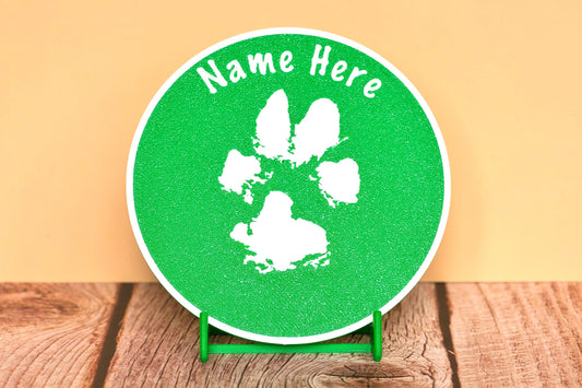 Personalised Dog Paw Print Coaster | 7x Colours