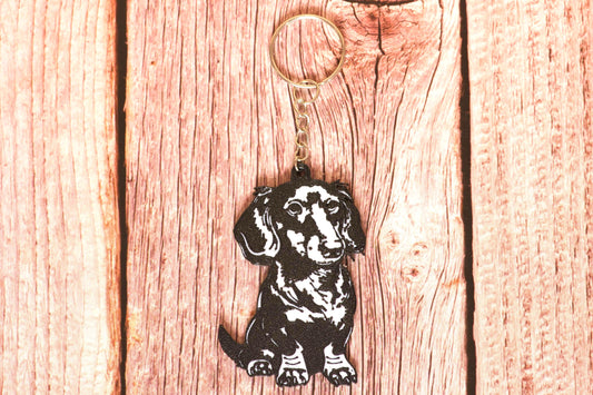 Dachshund Silhouette Keyring