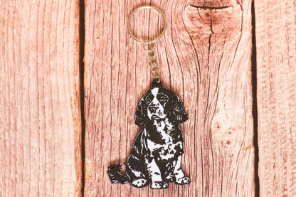 Cocker Spaniel Silhouette Keyring