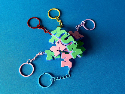 Flexi MUM Letters Keyring